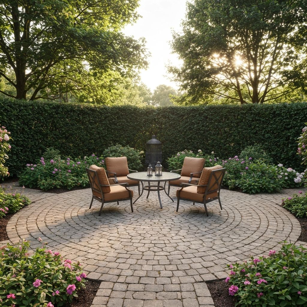 Patio with seating area